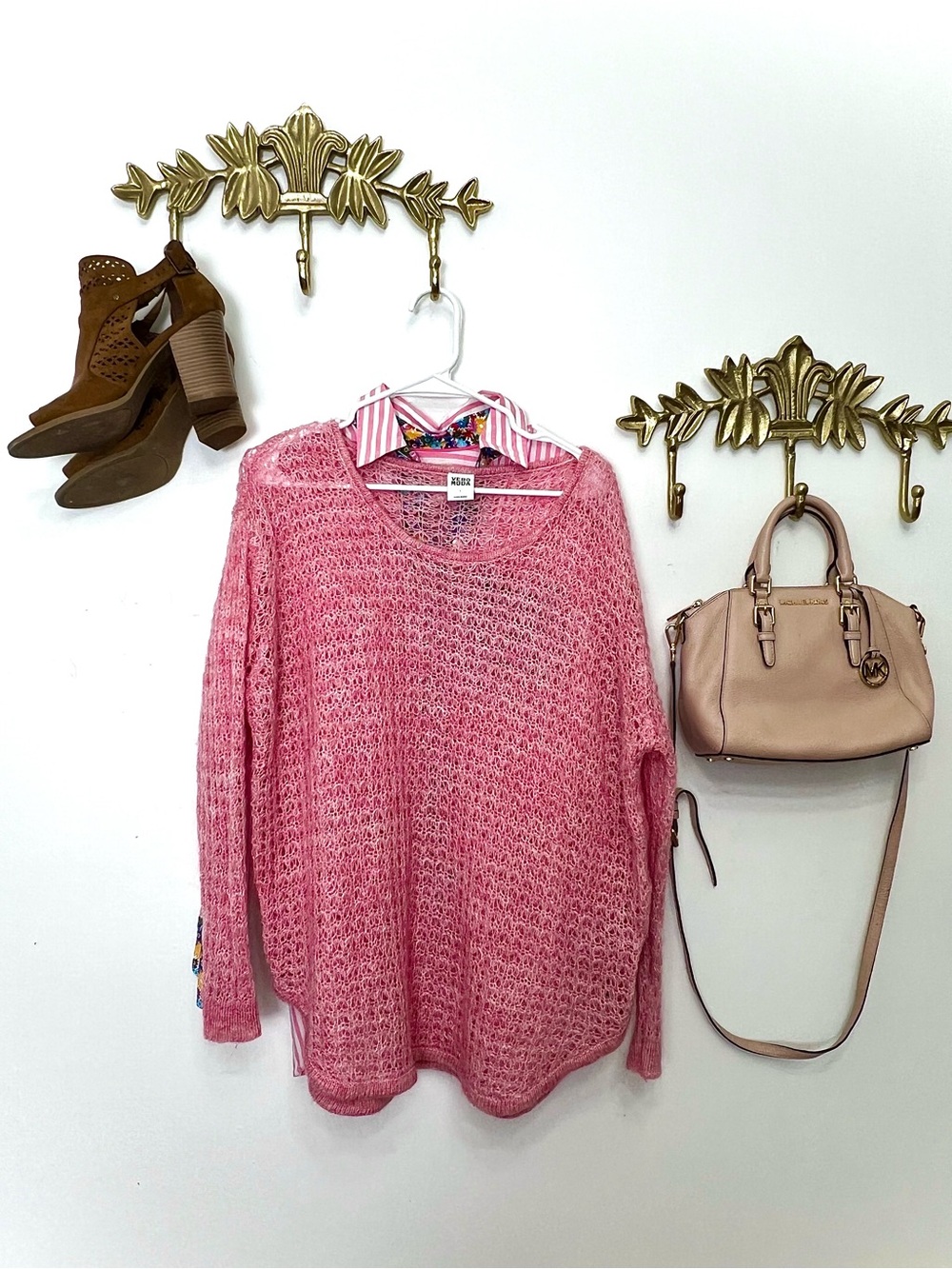 Vero moda pink elegant sweater L ptp 22”